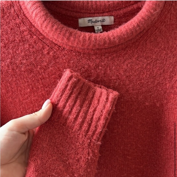 Madewell Fulton Pullover Rolled Neck Sweater Copper Orange Cashmere Alpaca S - Picture 5 of 5